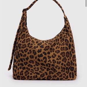 BAGGU Leopard Print Hobo Bag